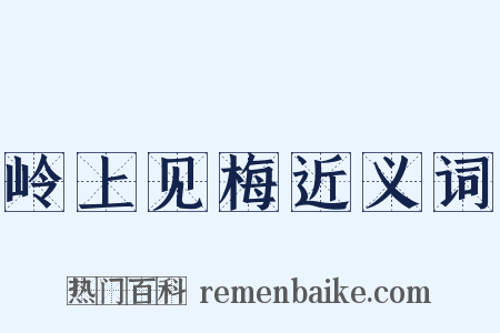 岭上见梅近义词是什么意思的图片